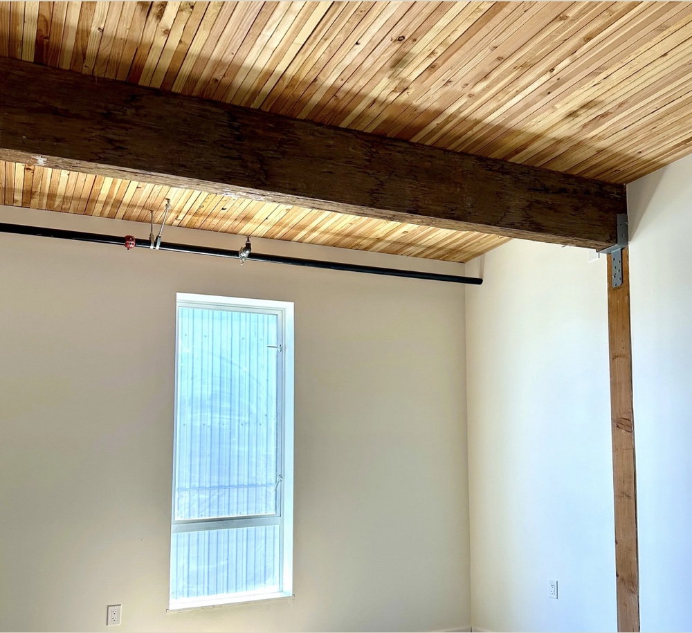 Forestree NLT panels on the ceiling.