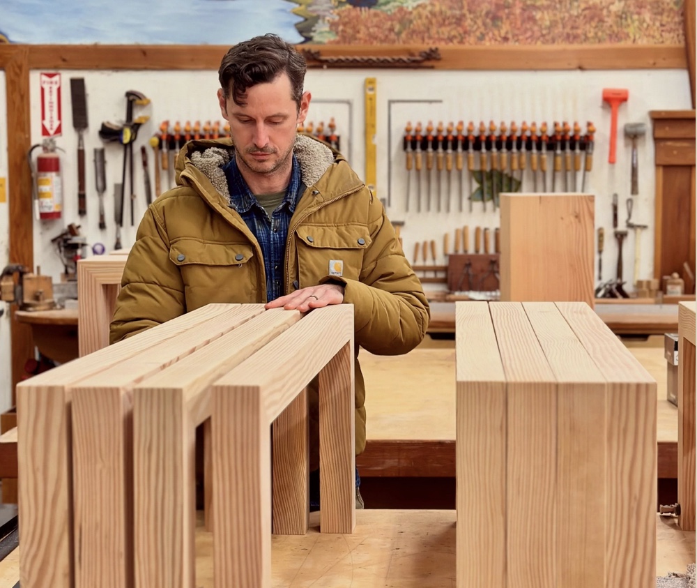 Jeremy Fisher, Founder/CEO, Forestree Collective at the Forestree wood shop.