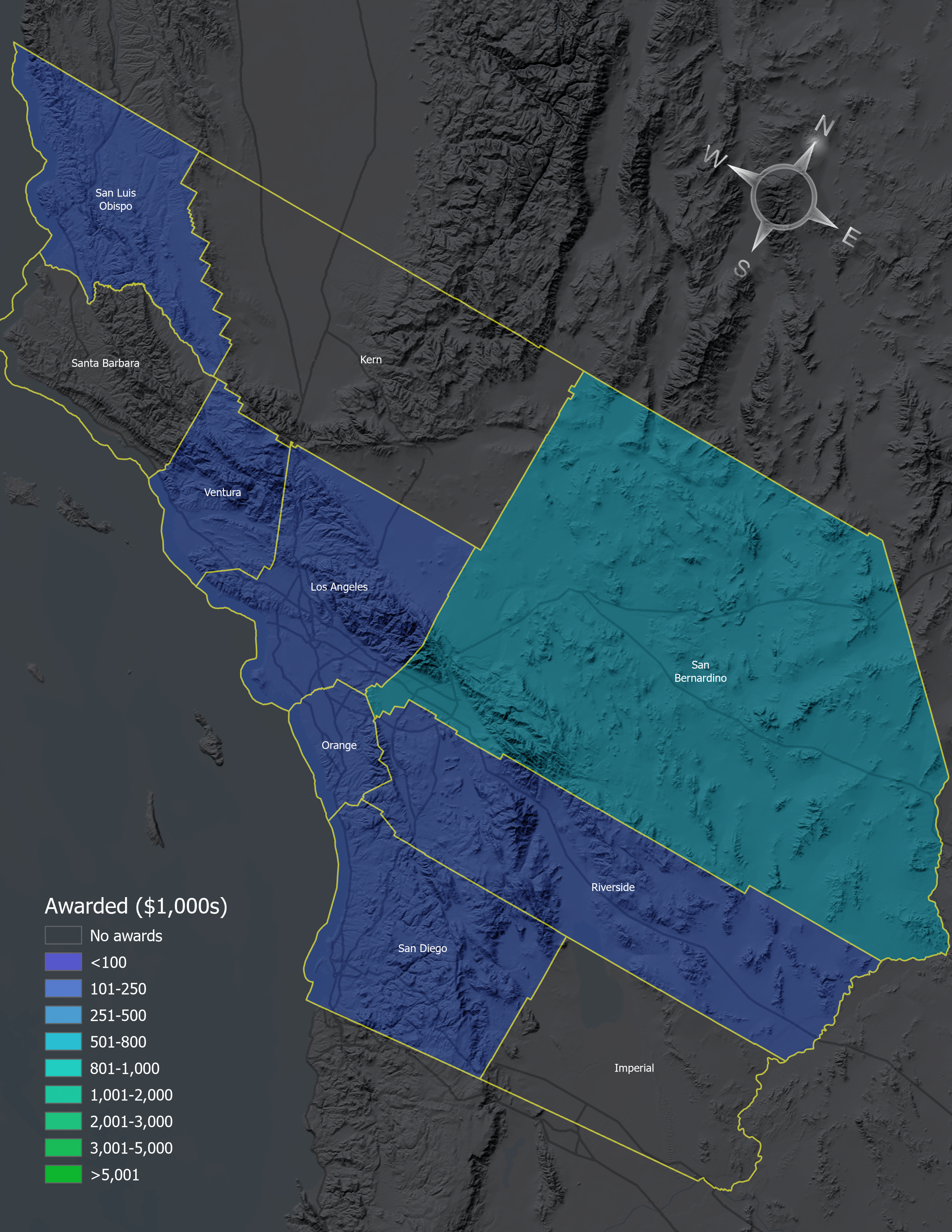 Grant funding in Southern California.