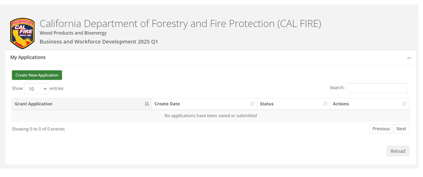 The eCivis submission portal.