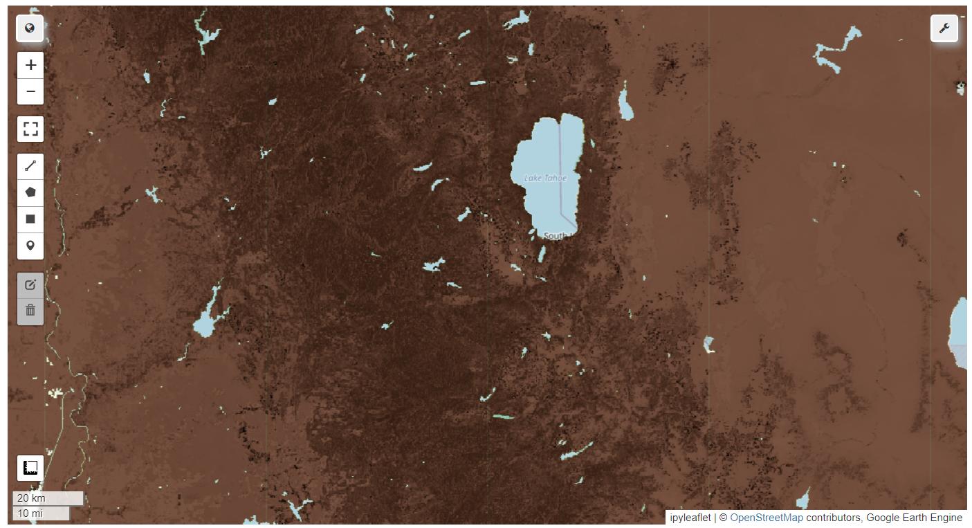 Adding above and belowground biomass carbon with belowground showing.