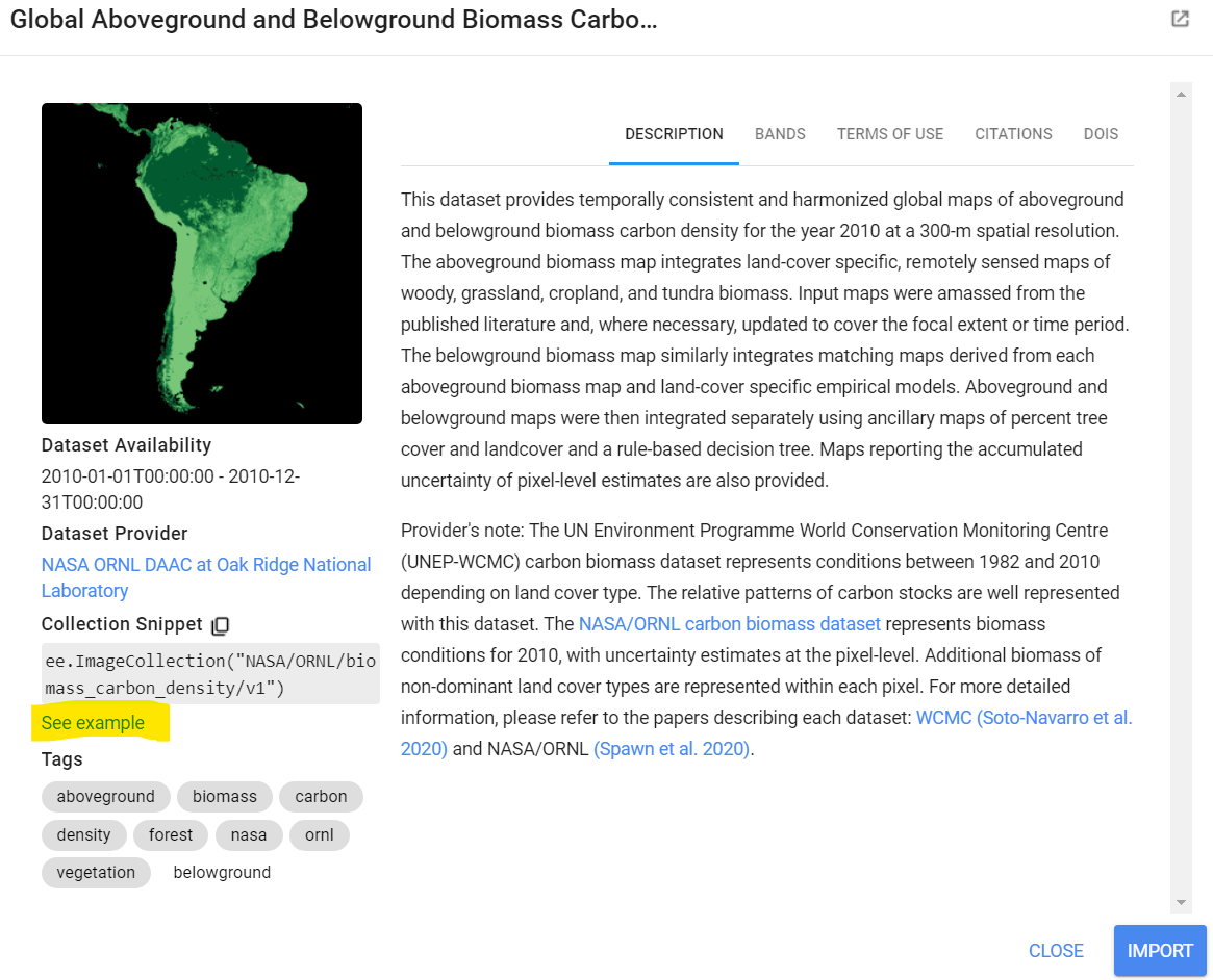 Global above and belowground biomass carbon dataset.