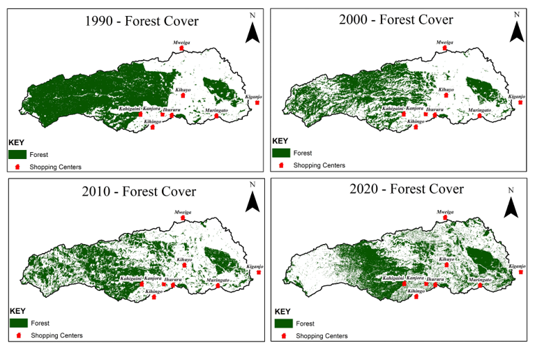 Muringato Land Use and Land Cover time series analysis from image scenes.